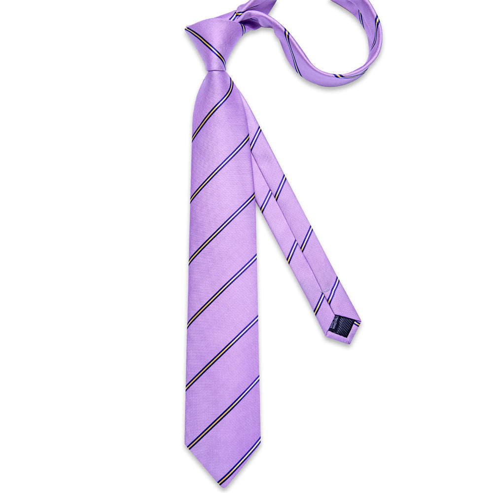 GentCrest Blue Striped Tie Hanky Cufflinks Set - Image 3