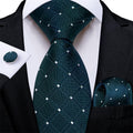 GentCrest Blue Plaid Tie Hanky Cufflinks Set - Image 1