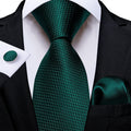 GentCrest Red Plaid Tie Hanky Cufflinks Set - Image 1