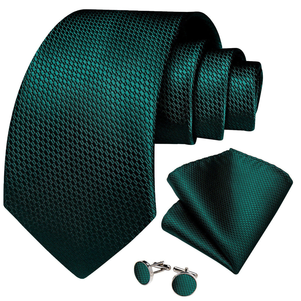 GentCrest Red Plaid Tie Hanky Cufflinks Set - Image 2