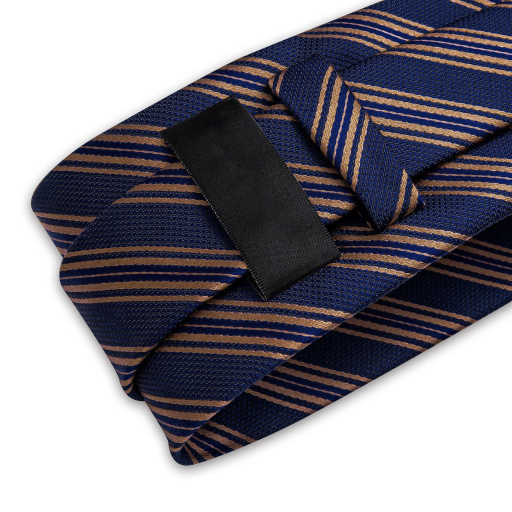 GentCrest Blue Striped Tie Hanky Cufflinks Set - Image 4