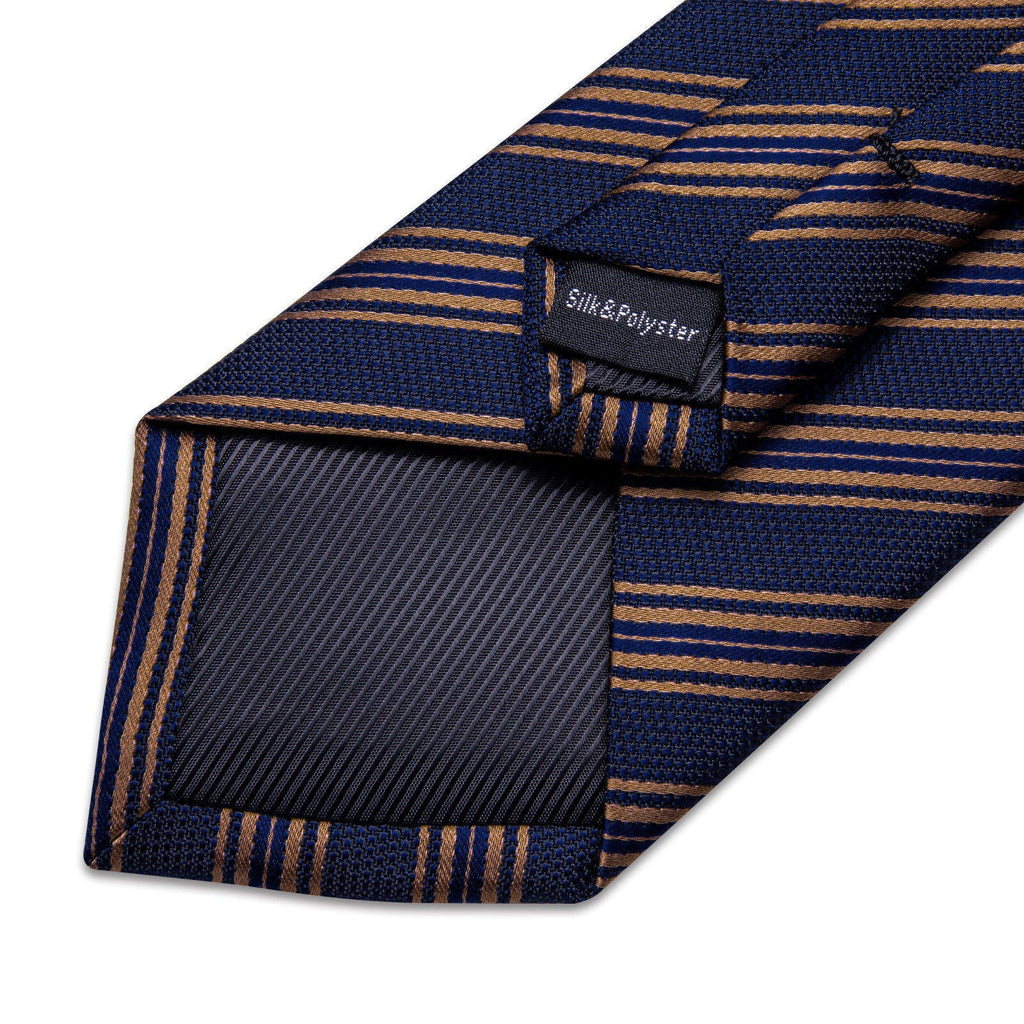 GentCrest Blue Striped Tie Hanky Cufflinks Set - Image 5