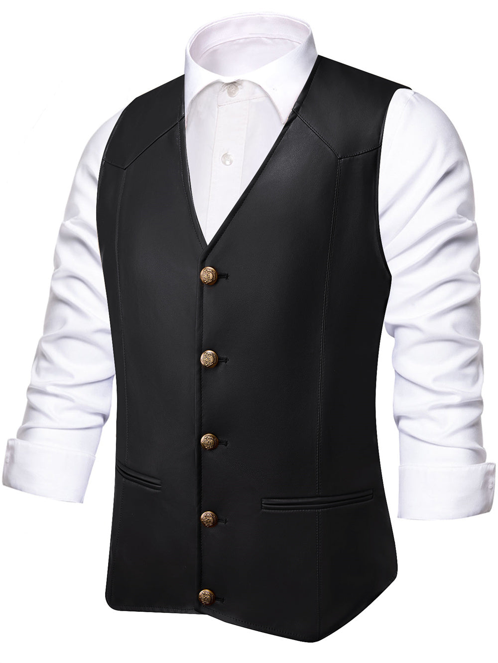 GentCrest Black Solid Vest Set - Image 2