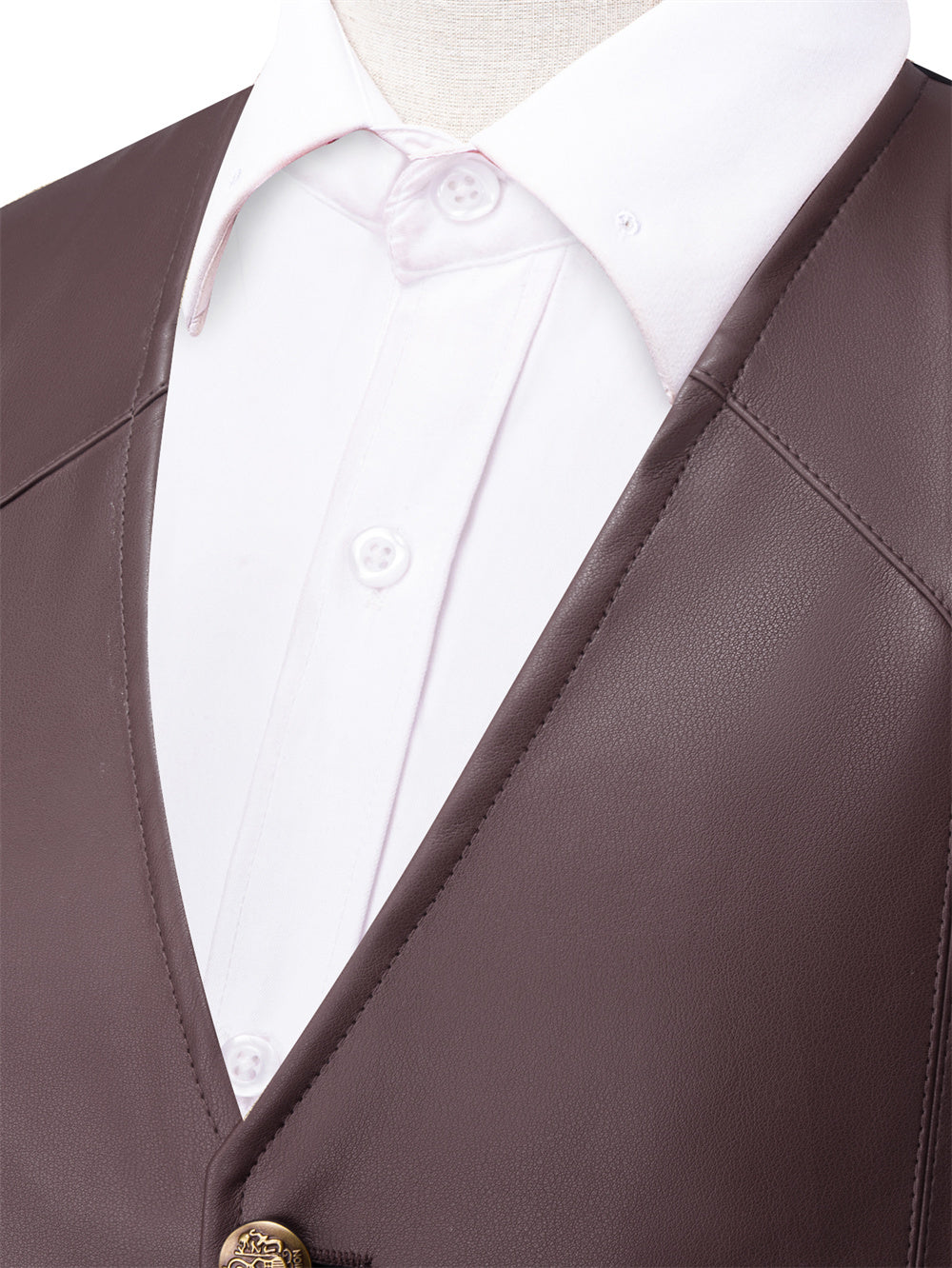 GentCrest Brown Solid Vest Set - Image 3