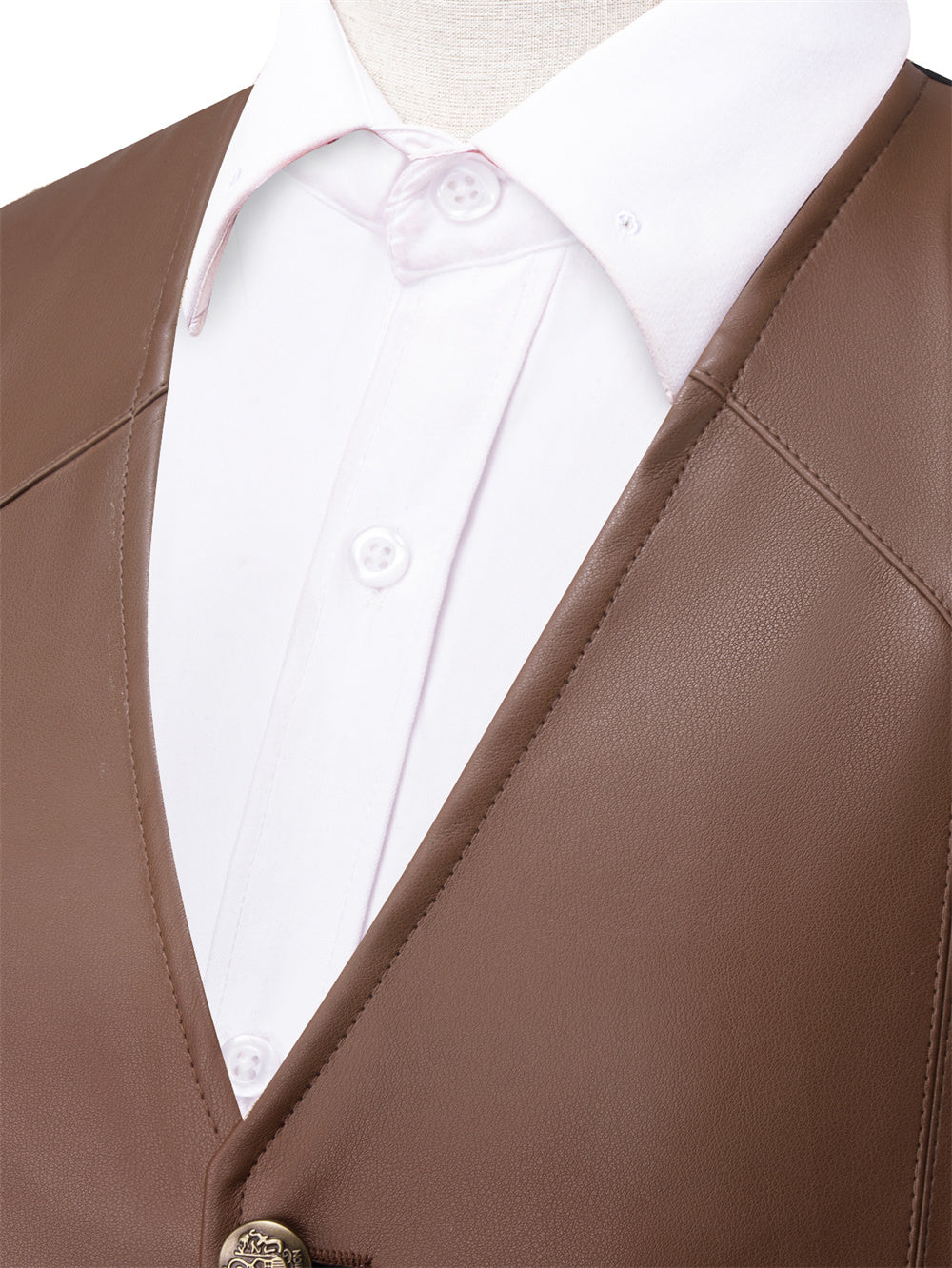 GentCrest Brown Solid Vest Set - Image 3