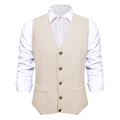 GentCrest White Solid Vest Set - Image 1