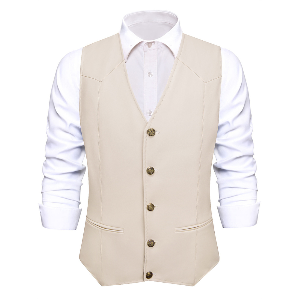 GentCrest White Solid Vest Set - Image 1