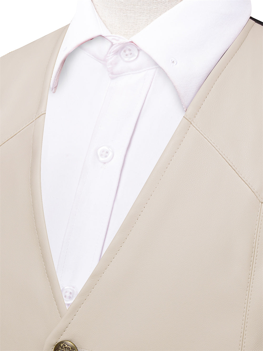 GentCrest White Solid Vest Set - Image 3