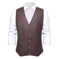 GentCrest Brown Solid Vest Set - Image 1