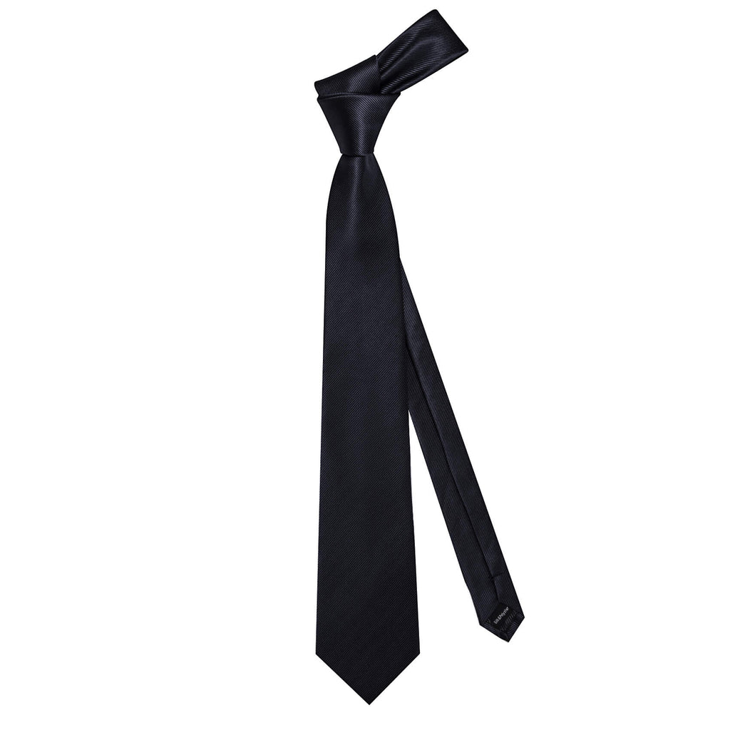 GentCrest Black Solid Tie Hanky Cufflinks Set - Image 4
