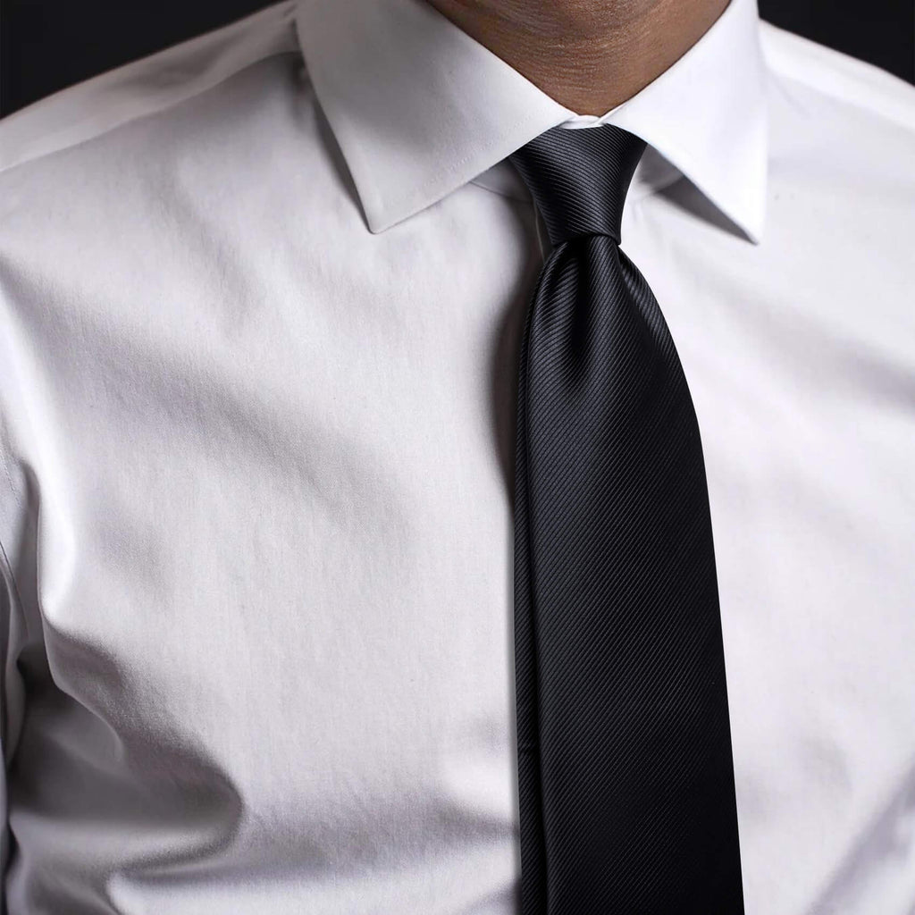 GentCrest Black Solid Tie Hanky Cufflinks Set - Image 6