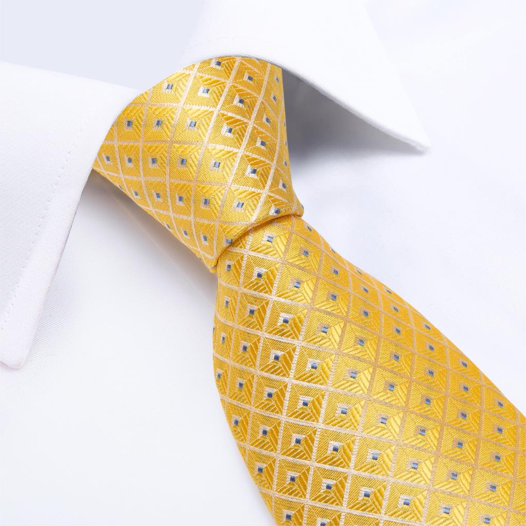 Gold and Diamonds Silk Tie Set - GentCrest - View 2