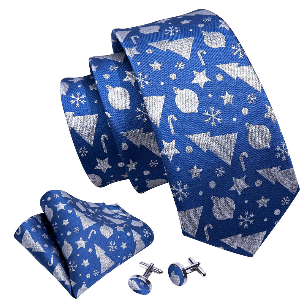 Snow Decorations Silk Tie Set - GentCrest - View 2
