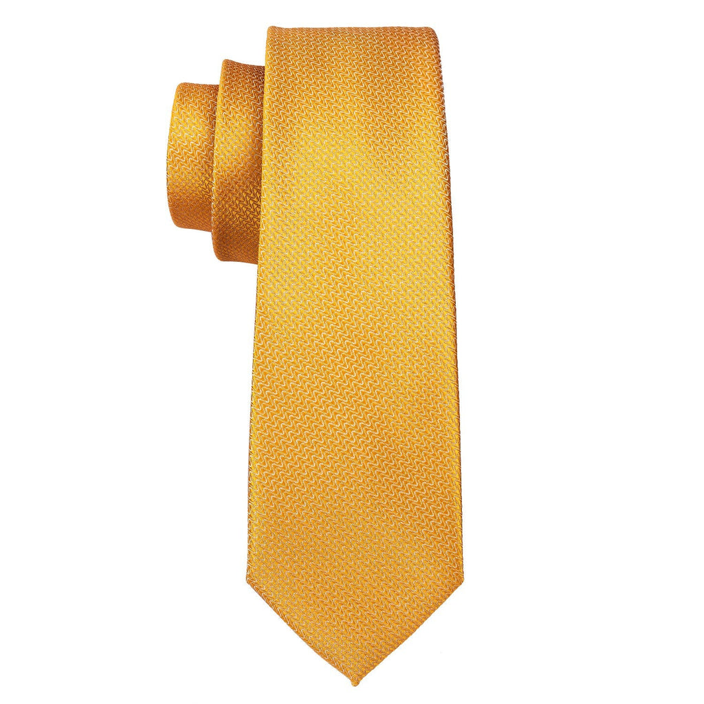 Golden Waves Silk Tie Set - GentCrest - View 5