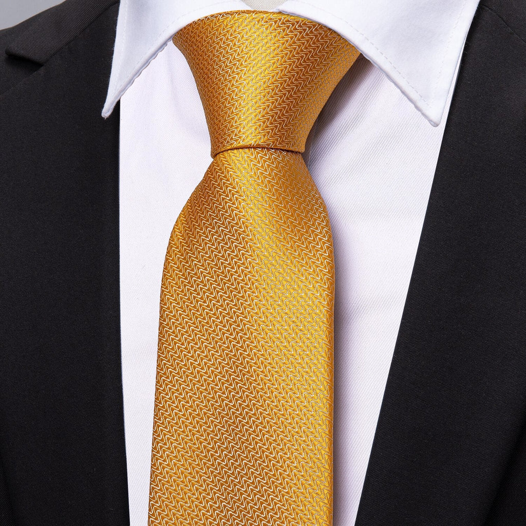 Golden Waves Silk Tie Set - GentCrest - View 2