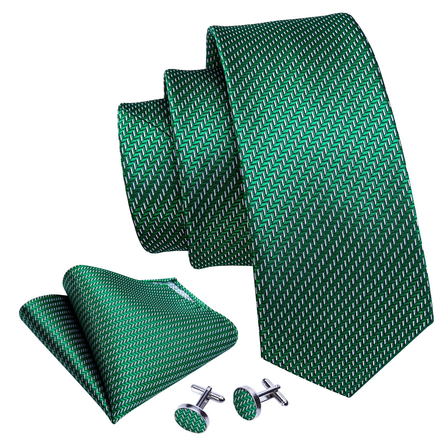 Fine Tree Silk Tie Set - GentCrest - View 2