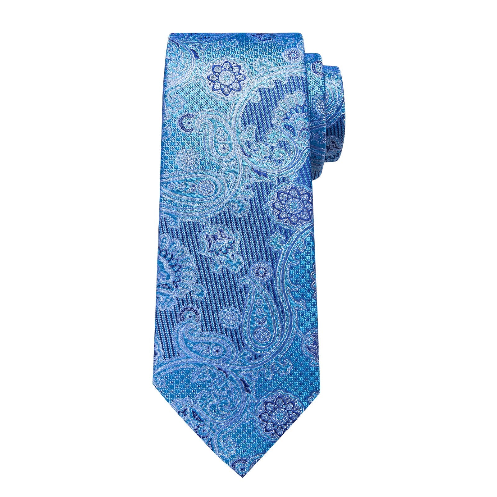 GentCrest Blue Floral Tie Hanky Cufflinks Set - Image 4