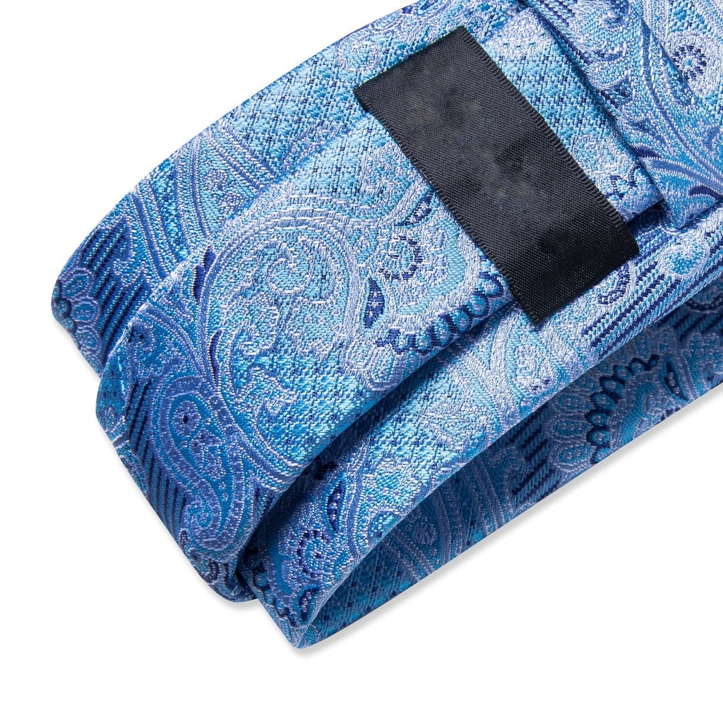 GentCrest Blue Floral Tie Hanky Cufflinks Set - Image 8