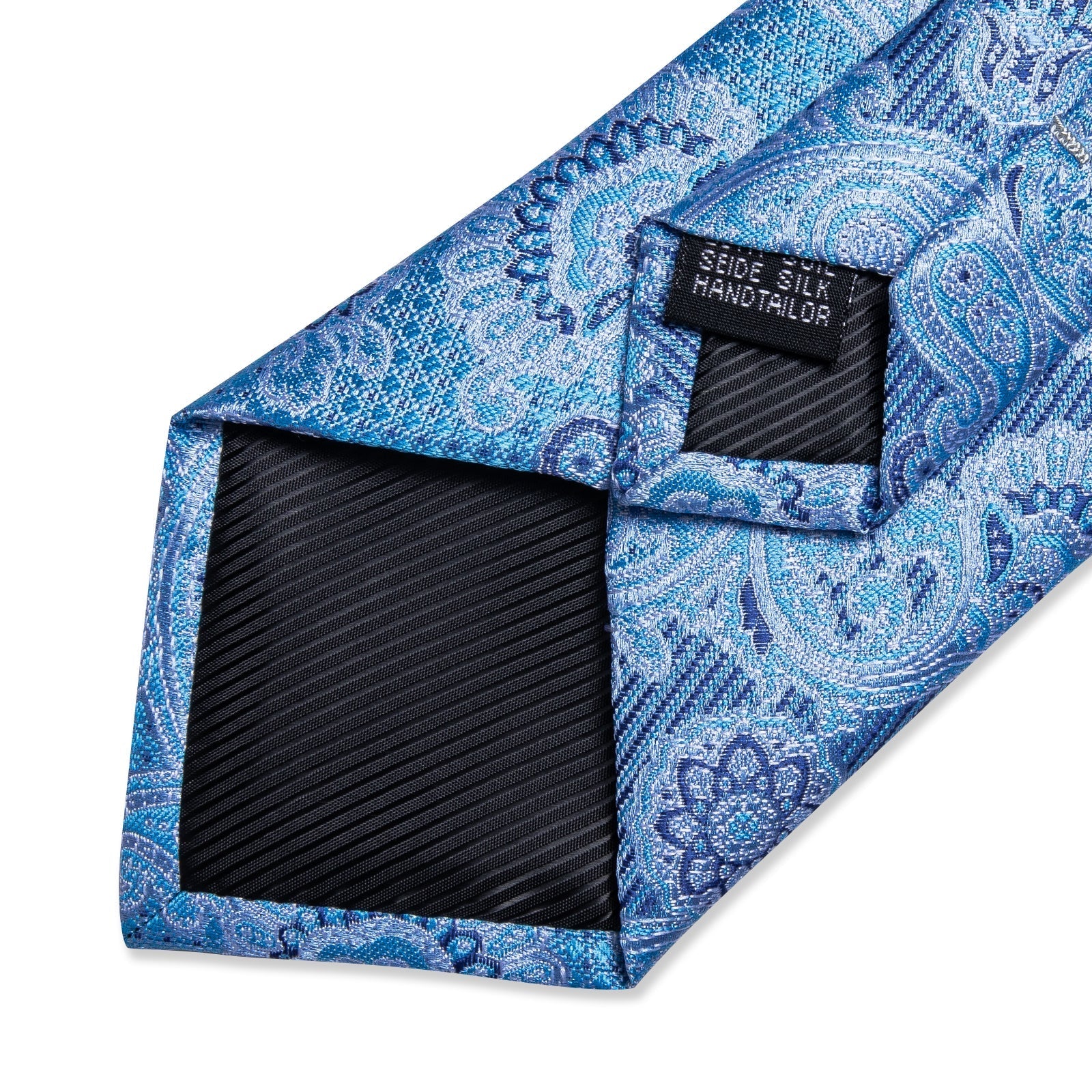 GentCrest Blue Floral Tie Hanky Cufflinks Set - Image 9