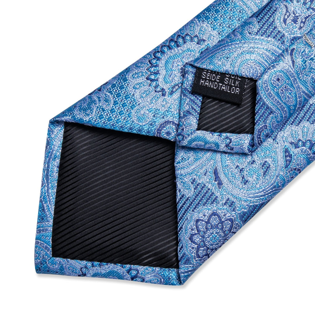 GentCrest Blue Floral Tie Hanky Cufflinks Set - Image 9