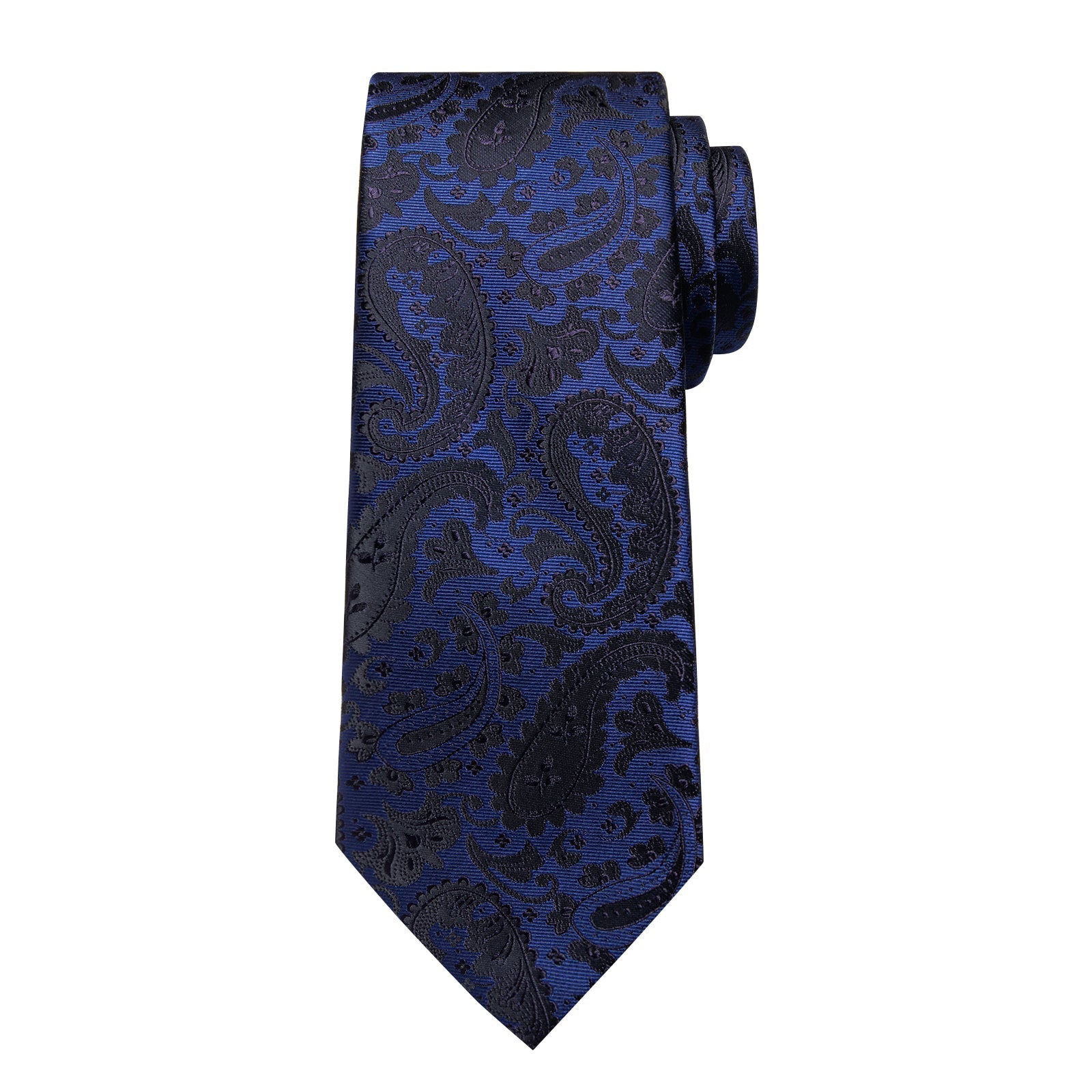 GentCrest Black Paisley Tie Hanky Cufflinks Set - Image 4