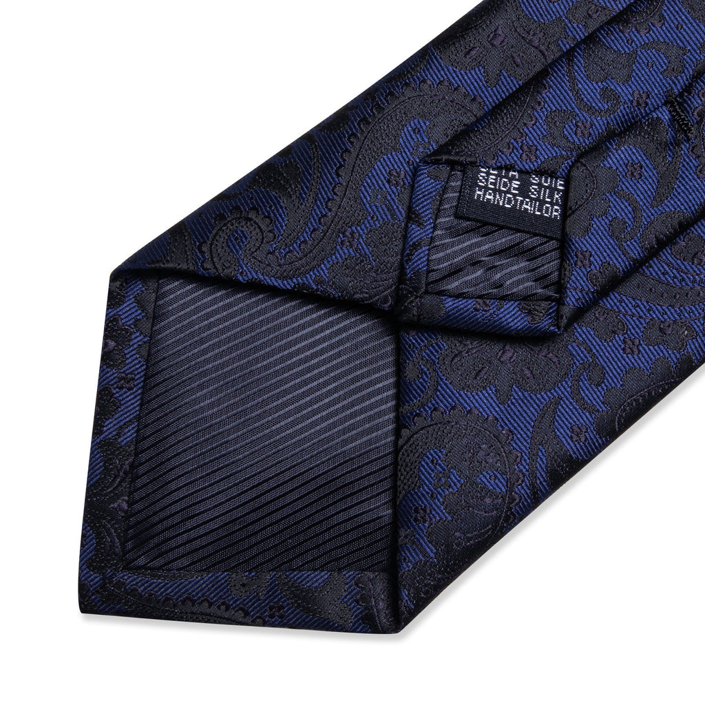 GentCrest Black Paisley Tie Hanky Cufflinks Set - Image 9