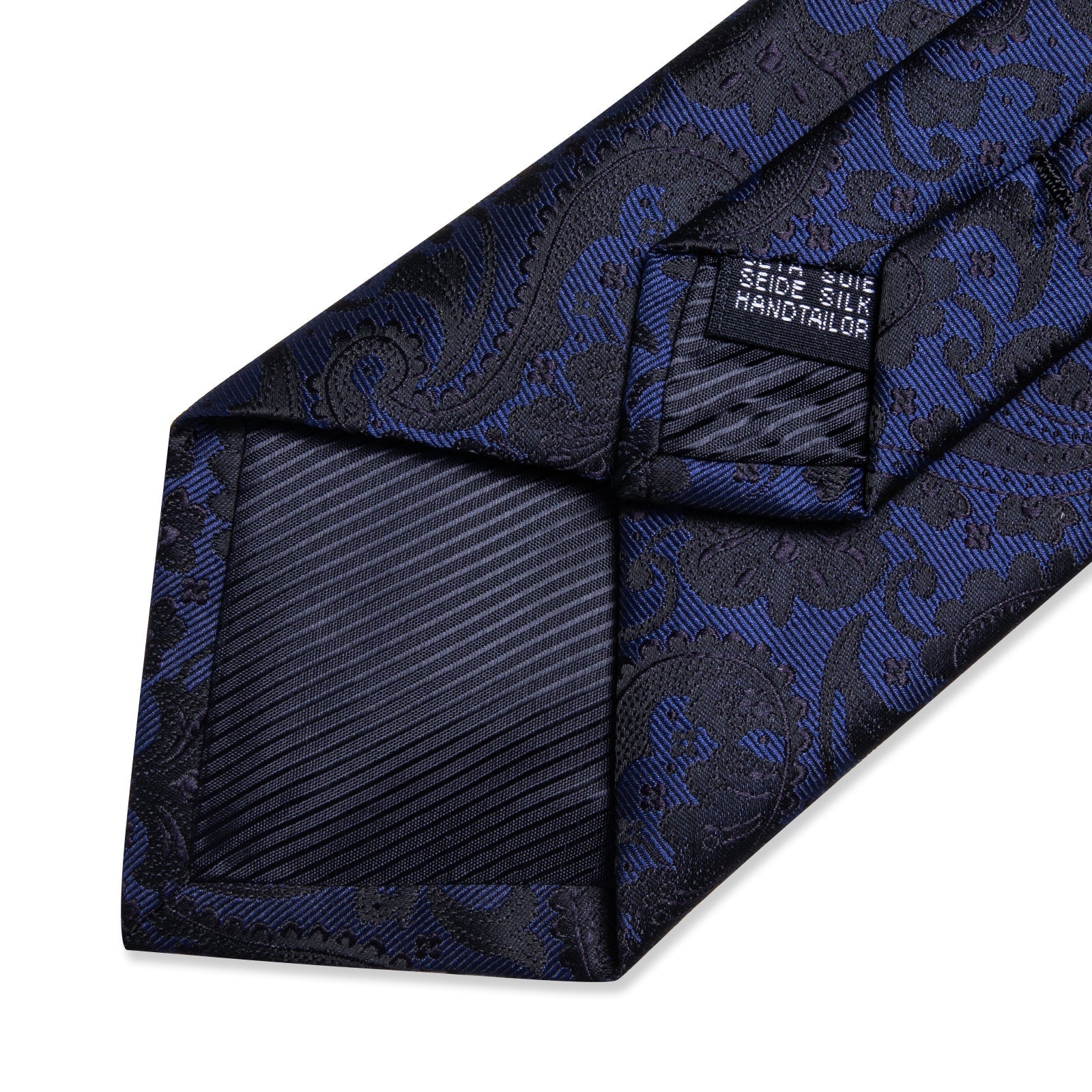 GentCrest Black Paisley Tie Hanky Cufflinks Set - Image 9