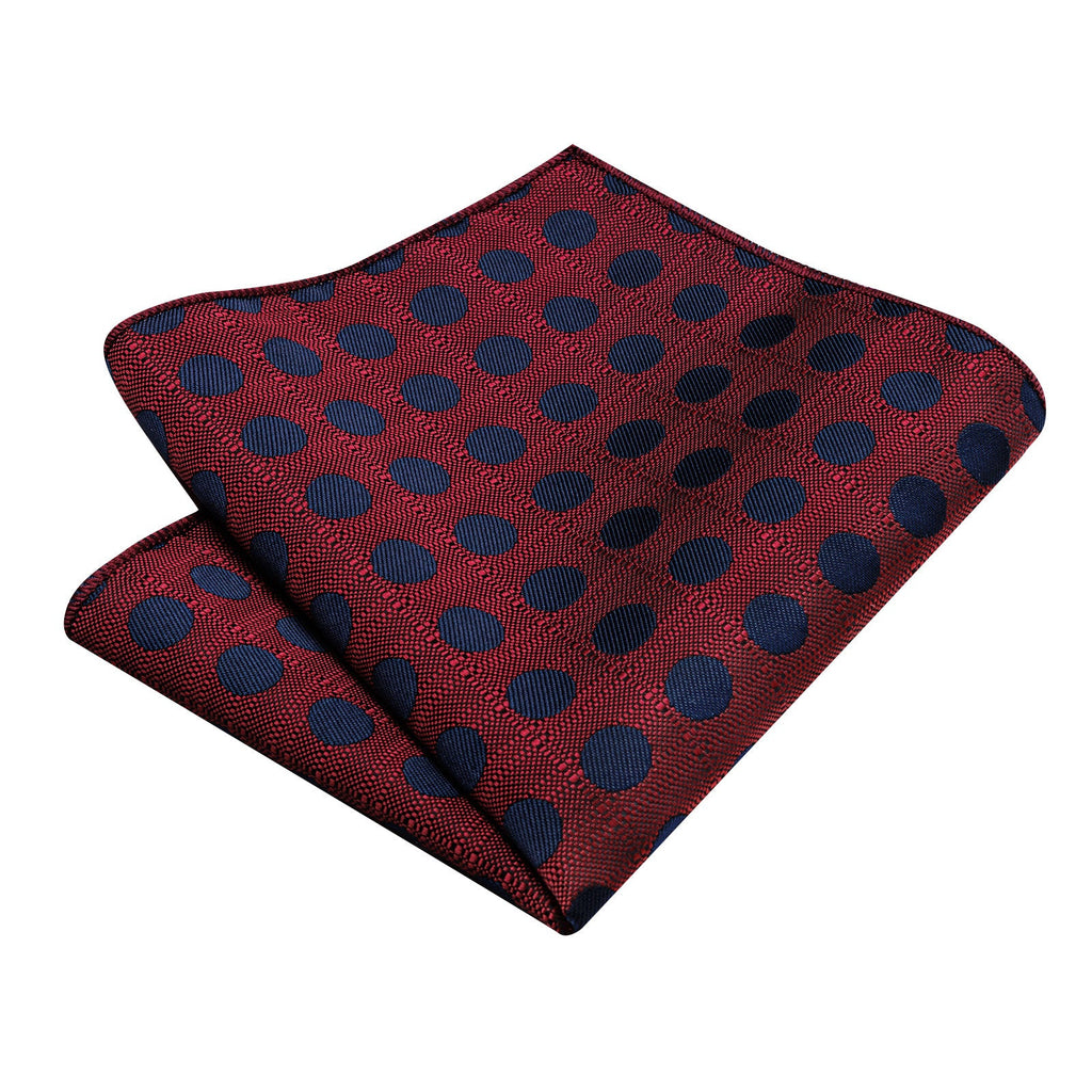GentCrest Burgundy Polka Dot Tie Hanky Cufflinks Set - Image 5