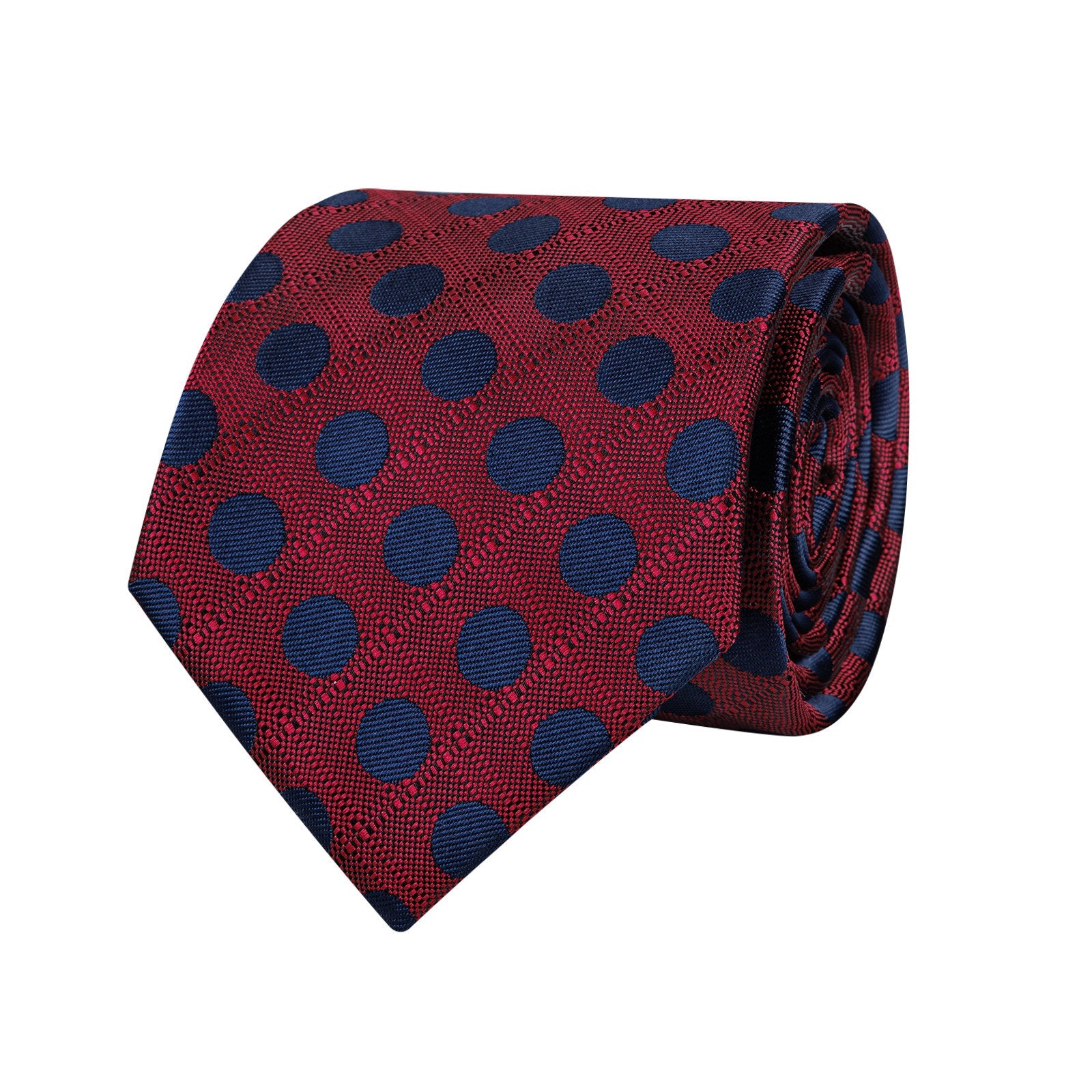 GentCrest Burgundy Polka Dot Tie Hanky Cufflinks Set - Image 7