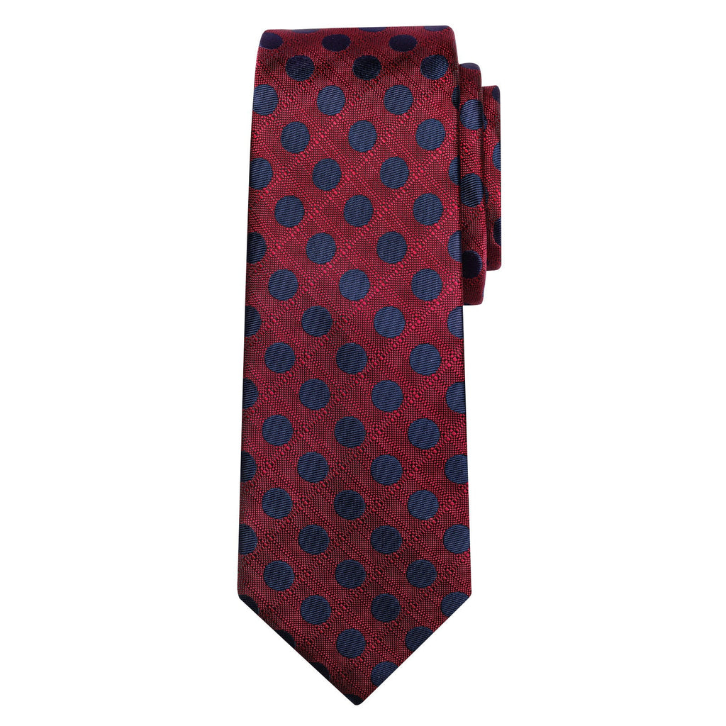 GentCrest Burgundy Polka Dot Tie Hanky Cufflinks Set - Image 2