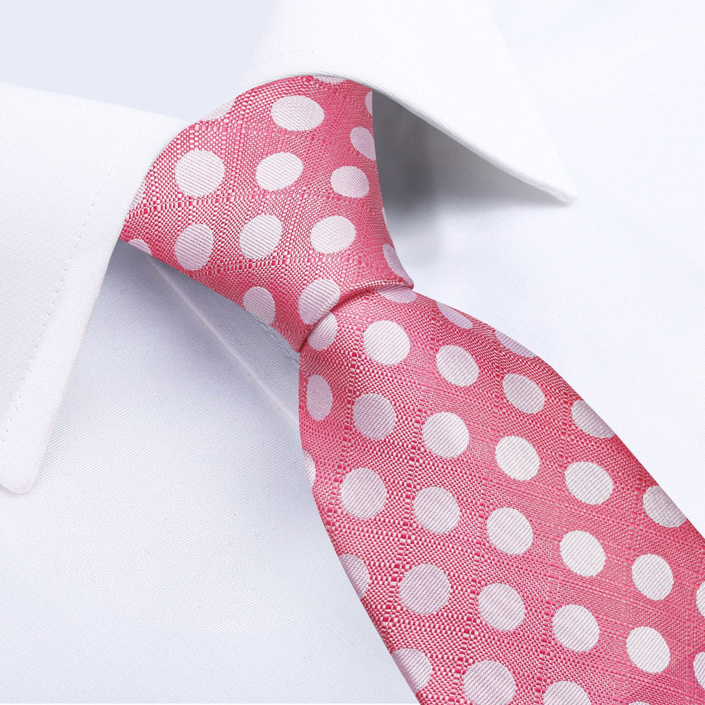 GentCrest Pink Polka Dot Tie Hanky Cufflinks Set - Image 4