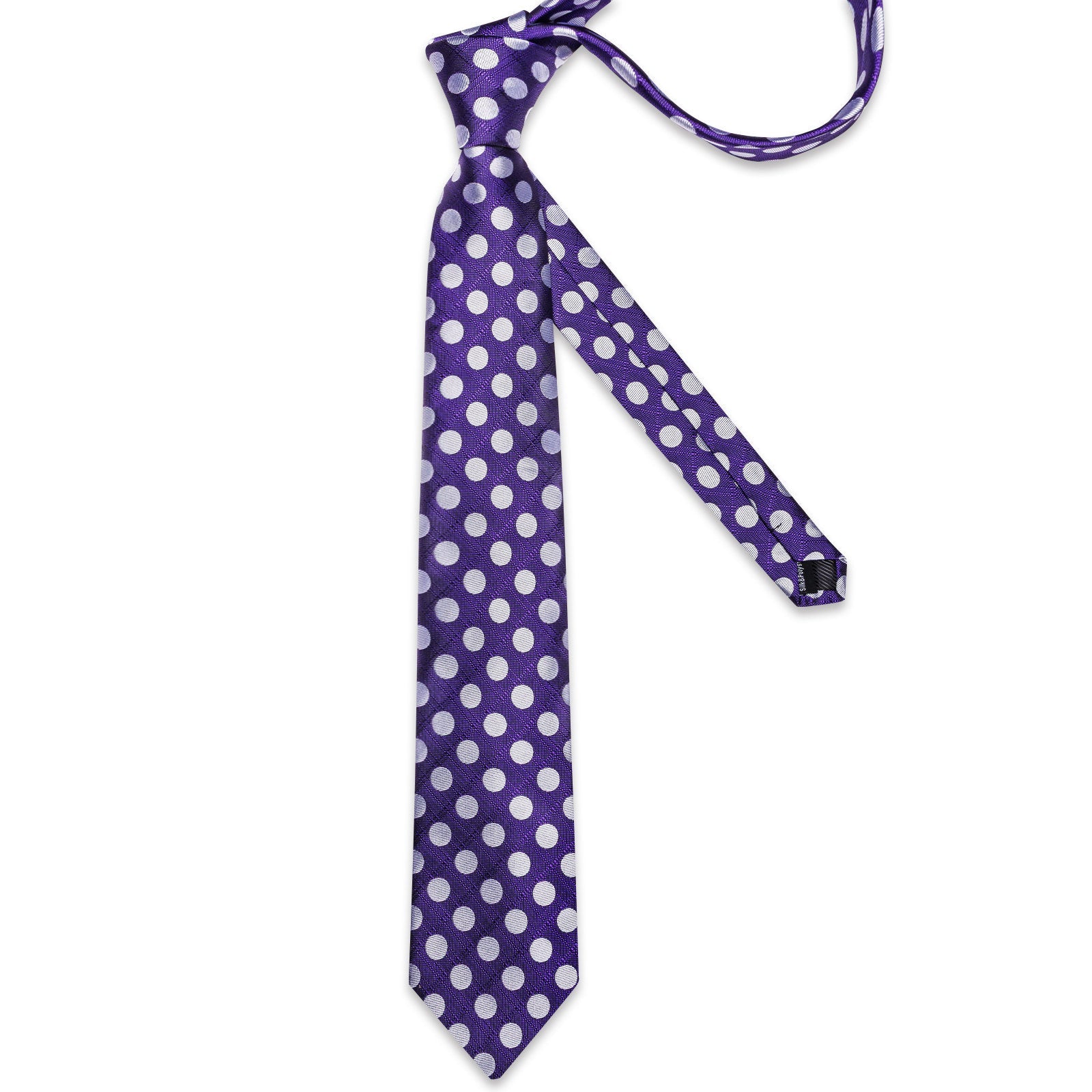 GentCrest Purple Polka Dot Tie Hanky Cufflinks Set - Image 6
