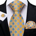 GentCrest Orange Polka Dot Tie Hanky Cufflinks Set - Image 1