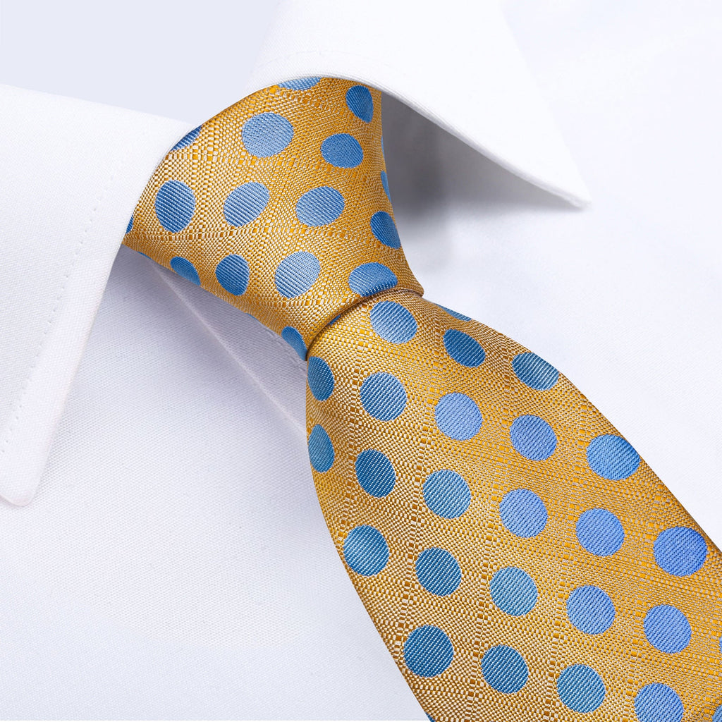 GentCrest Orange Polka Dot Tie Hanky Cufflinks Set - Image 7