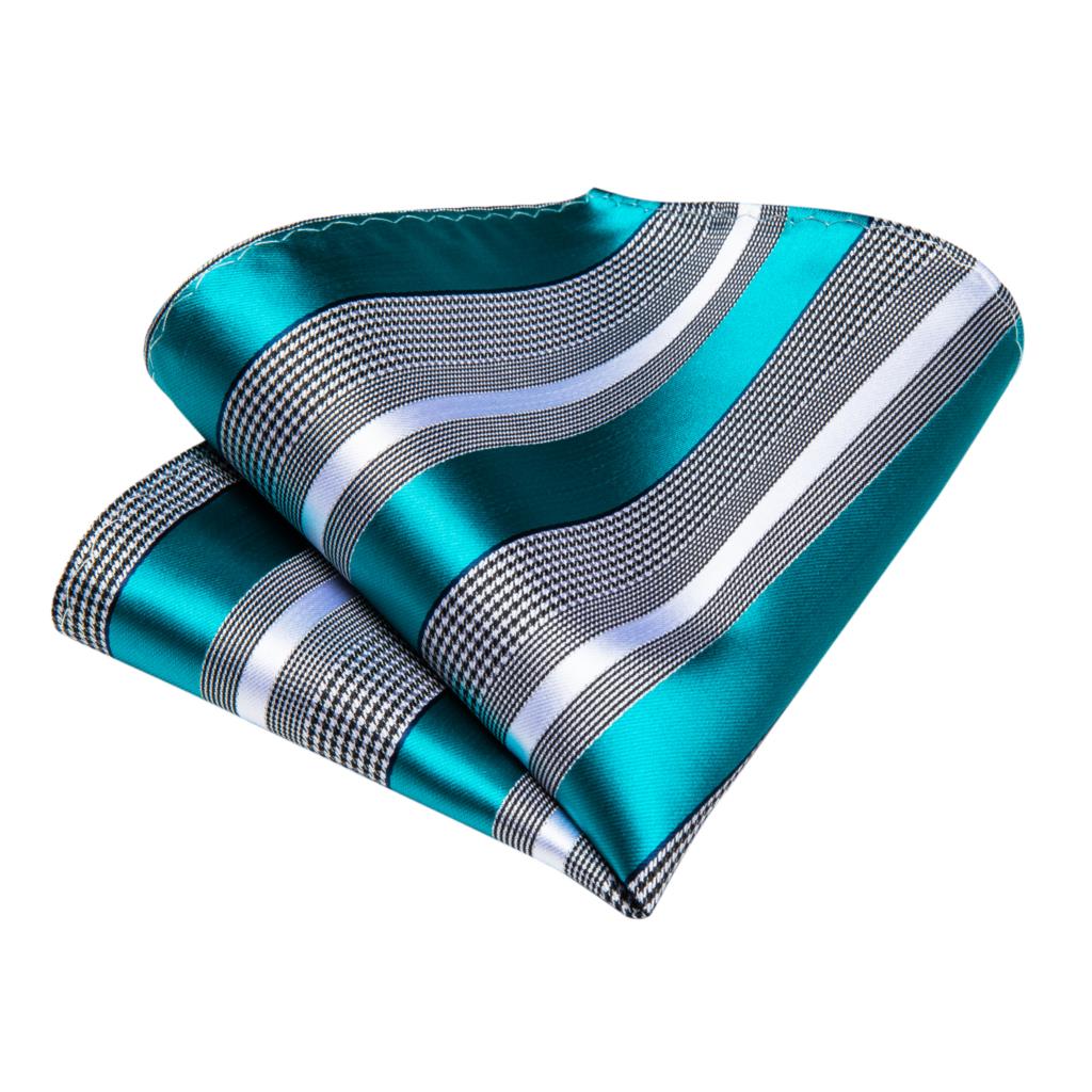 Houndstooth With Stripe Premium Silk Tie Silk Tie Set - GentCrest - View 2