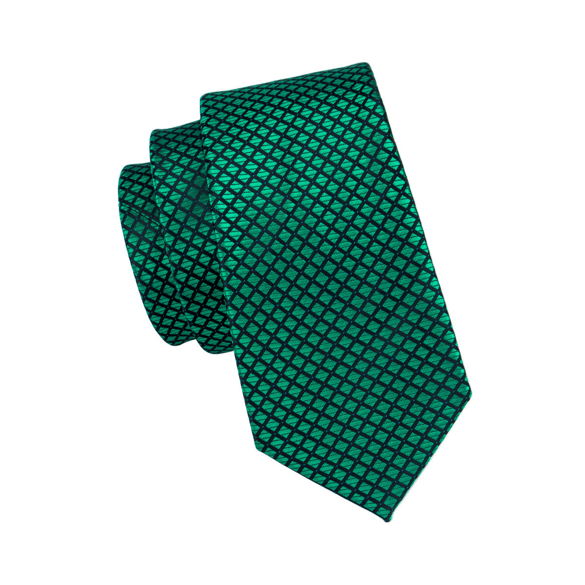 GentCrest Green Plaid Tie Hanky Cufflinks Set - Image 4
