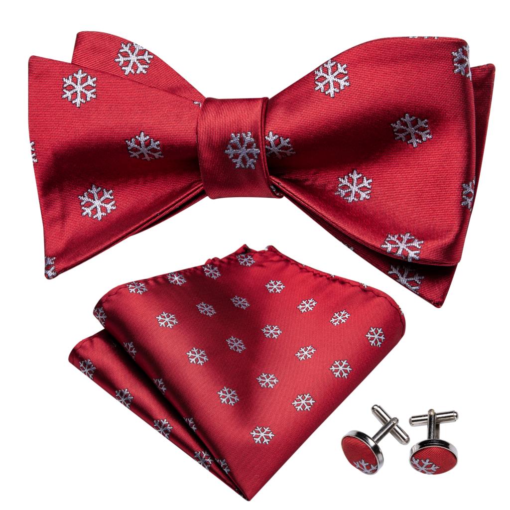 Snowflakes Bow Tie Set - GentCrest - View 2