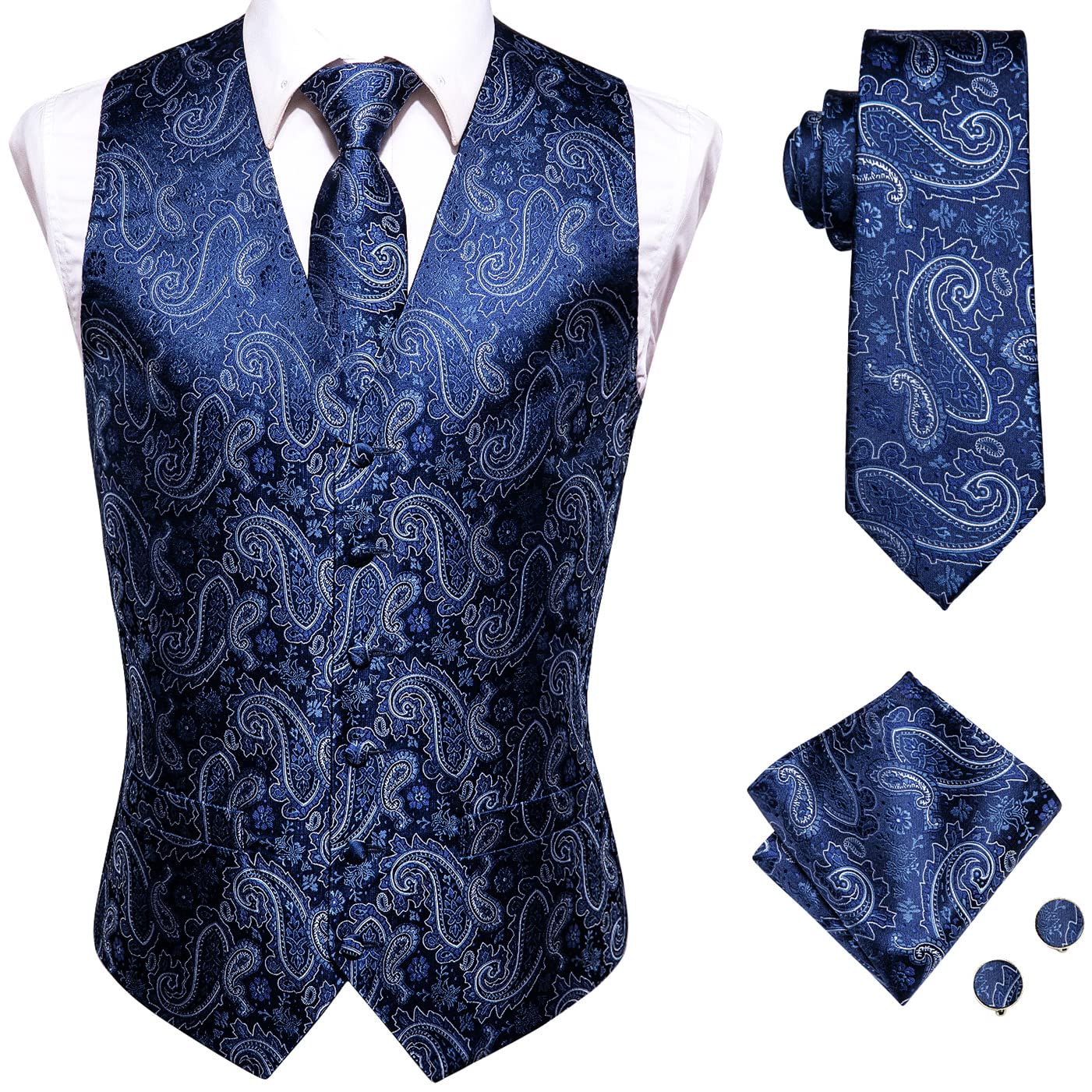 Shining Blue Vest Set - GentCrest