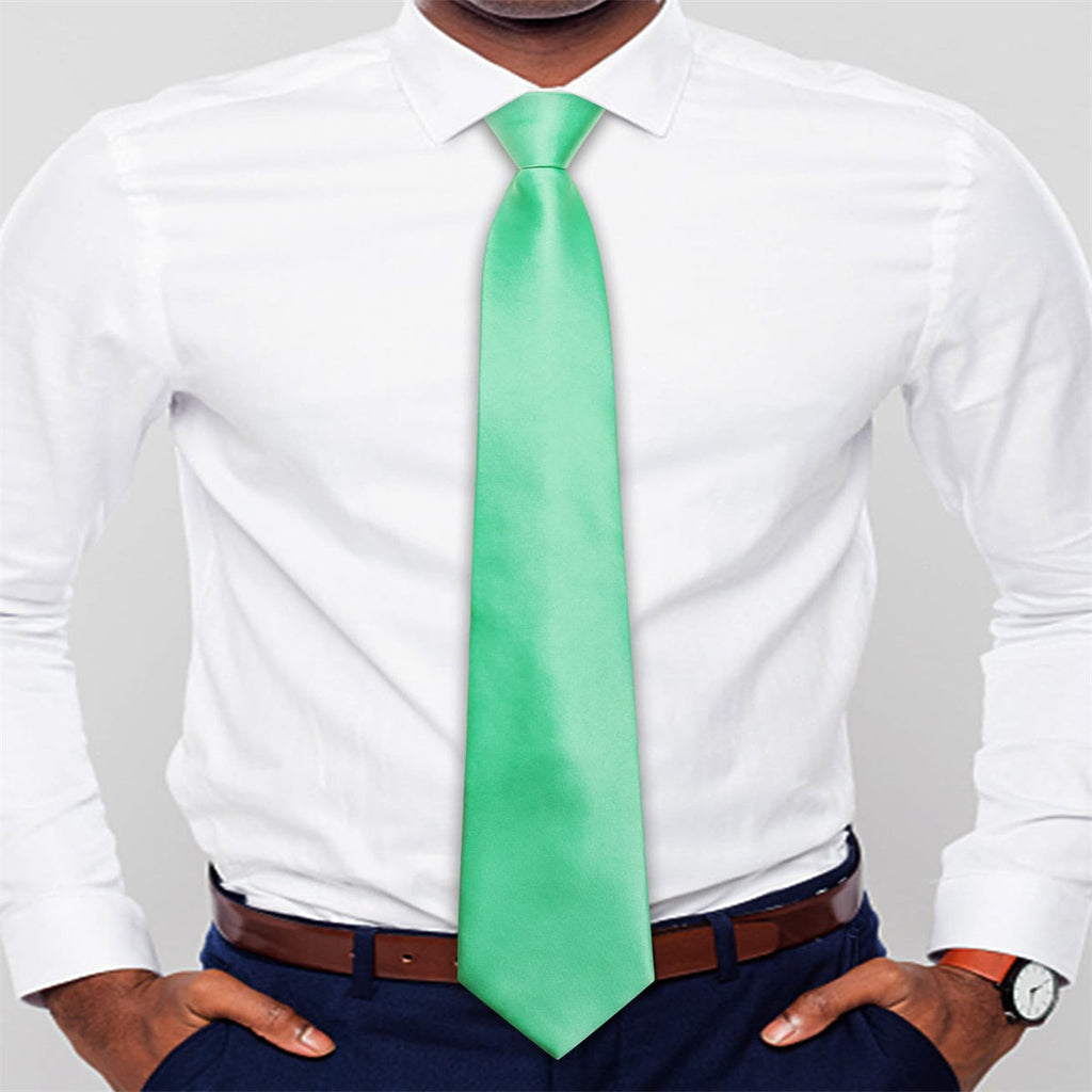 GentCrest Green Solid Tie Hanky Cufflinks Set - Image 3