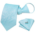 GentCrest Blue Paisley Tie Hanky Cufflinks Set - Image 1
