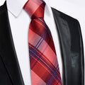 GentCrest Blue Plaid Tie Hanky Cufflinks Set - Image 1