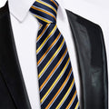 GentCrest Black Striped Tie Hanky Cufflinks Set - Image 1