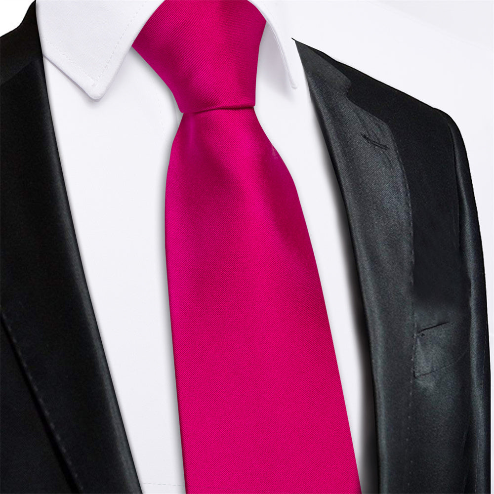GentCrest Red Solid Tie Hanky Cufflinks Set - Image 1