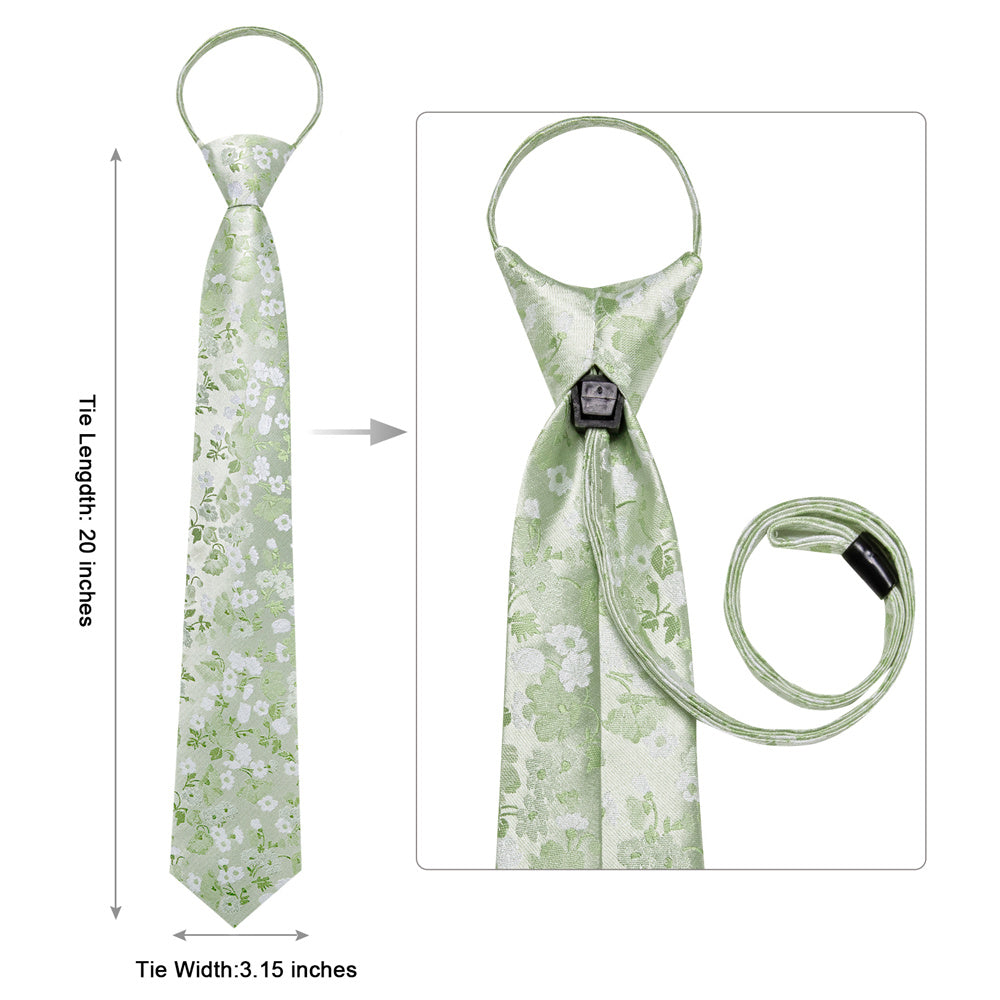 GentCrest Green Floral Tie Hanky Cufflinks Set - Image 6