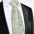 GentCrest Green Floral Tie Hanky Cufflinks Set - Image 1