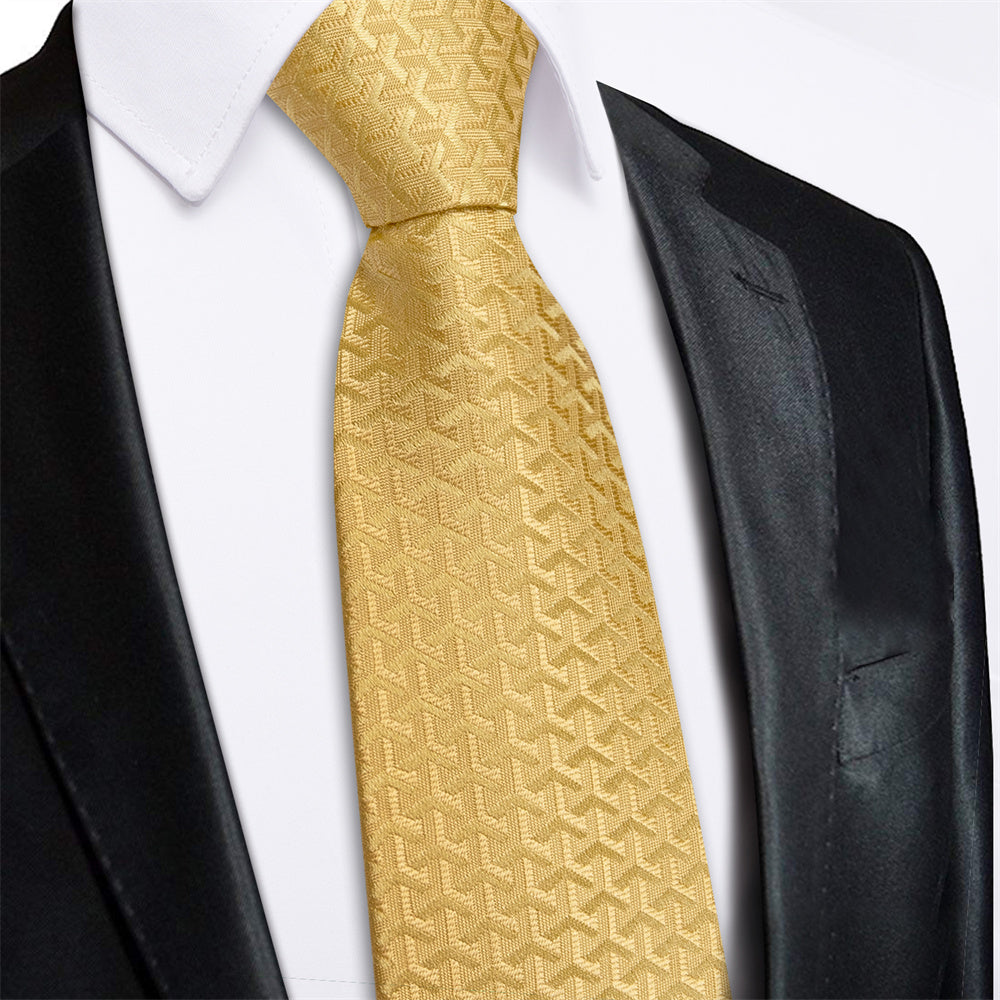 GentCrest Red Geometric Tie Hanky Cufflinks Set - Image 1