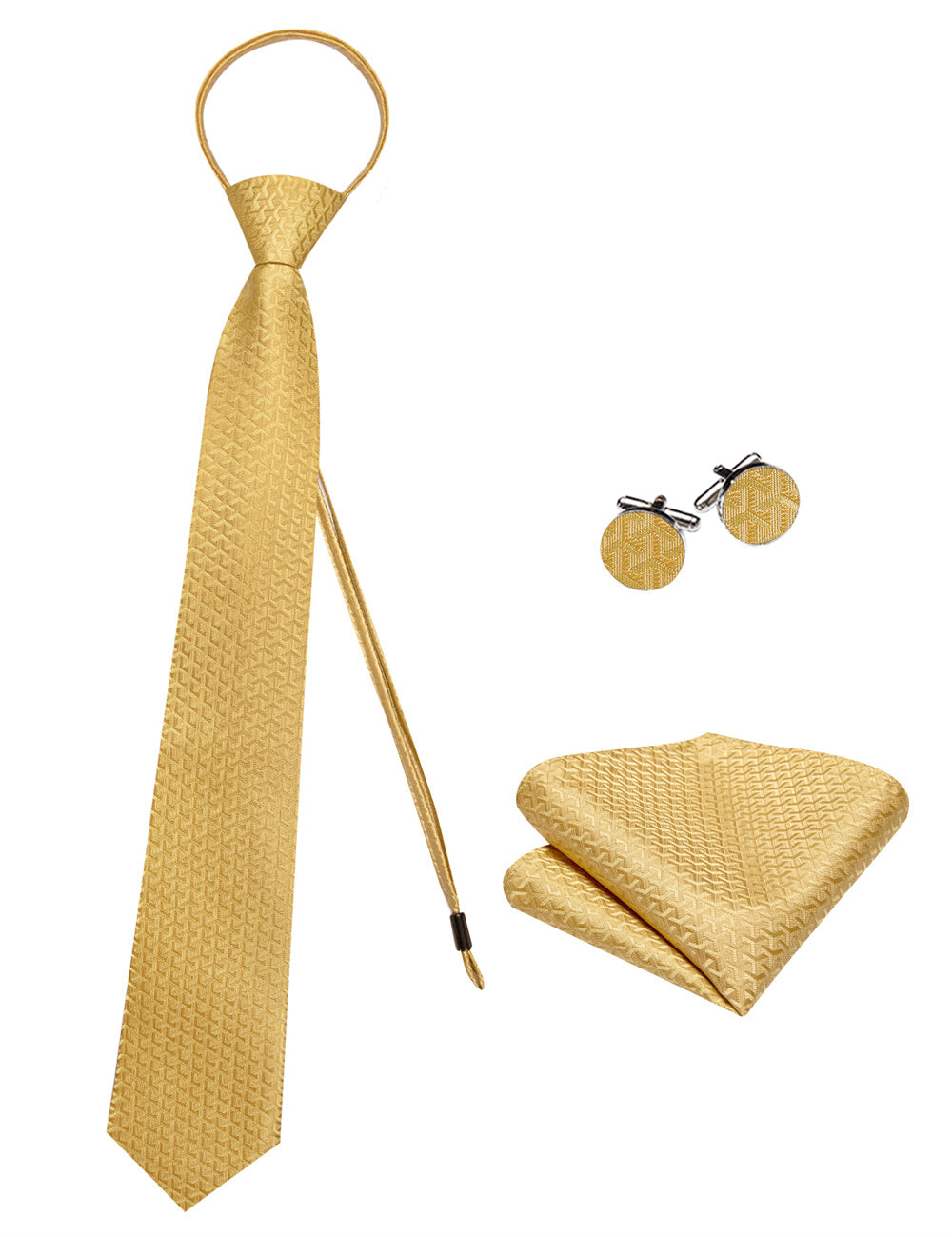 GentCrest Red Geometric Tie Hanky Cufflinks Set - Image 5