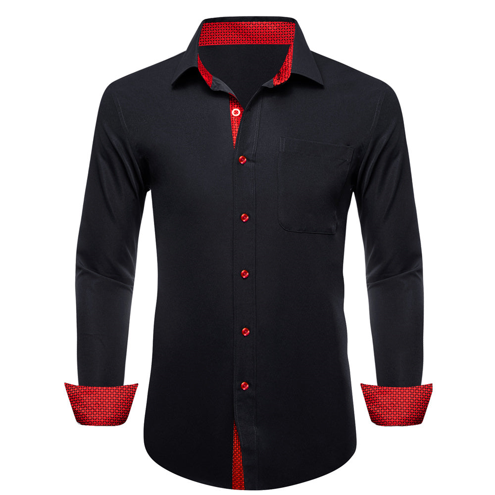 GentCrest Black Solid Shirt - Image 2
