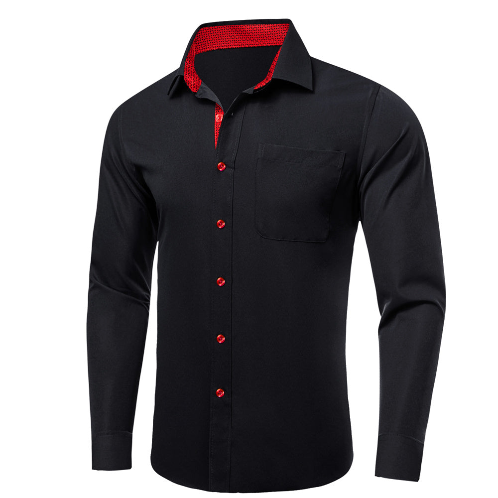 GentCrest Black Solid Shirt - Image 3