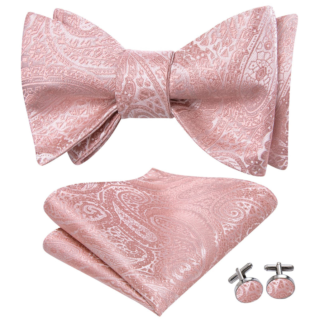GentCrest Pink Paisley Bowtie Set - Image 2